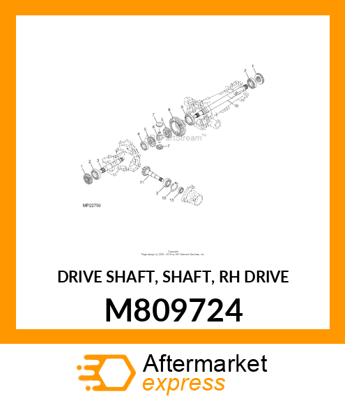 DRIVE SHAFT, SHAFT, RH DRIVE M809724