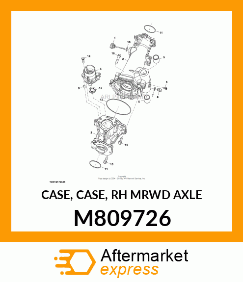 CASE, CASE, RH MRWD AXLE M809726