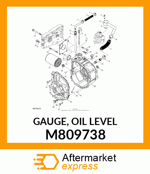 GAUGE, OIL LEVEL M809738