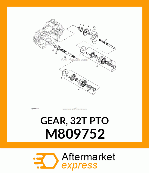 GEAR, 32T PTO M809752