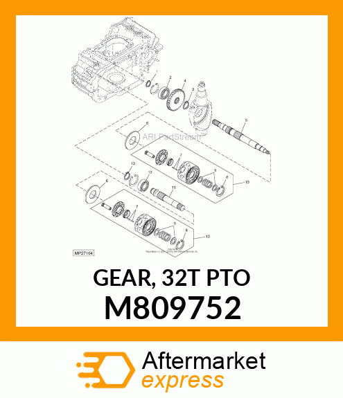 GEAR, 32T PTO M809752