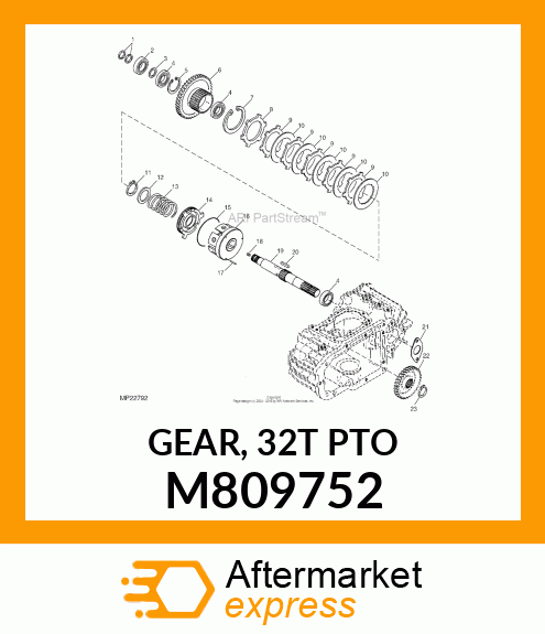 GEAR, 32T PTO M809752