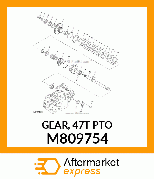 GEAR, 47T PTO M809754