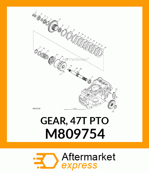 GEAR, 47T PTO M809754