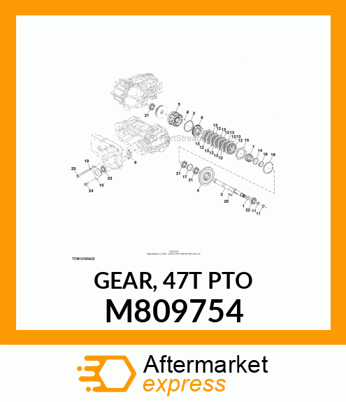 GEAR, 47T PTO M809754