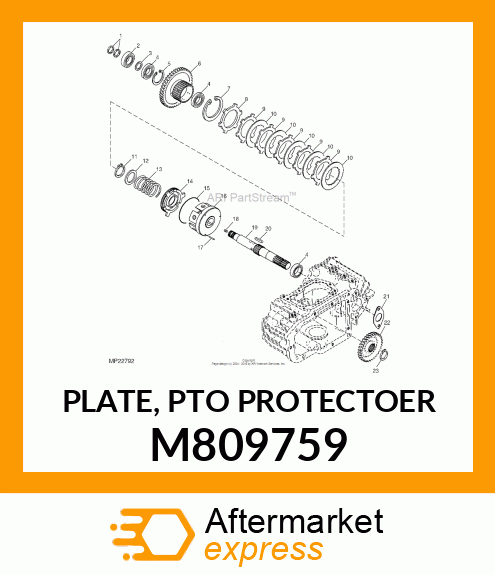 PLATE, PTO PROTECTOER M809759