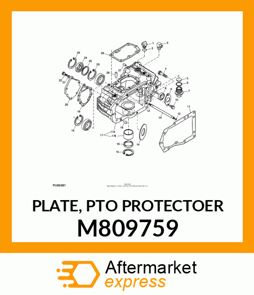 PLATE, PTO PROTECTOER M809759