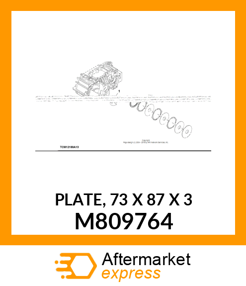 PLATE, 73 X 87 X 3 M809764