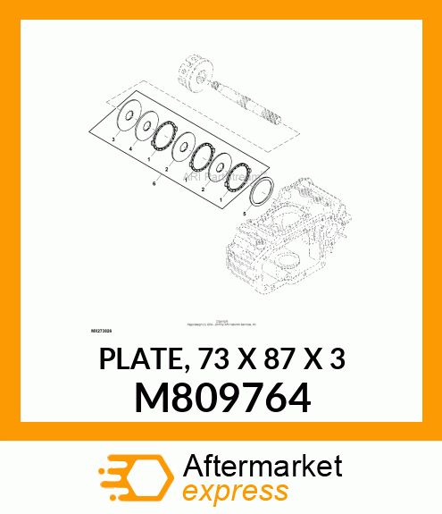 PLATE, 73 X 87 X 3 M809764