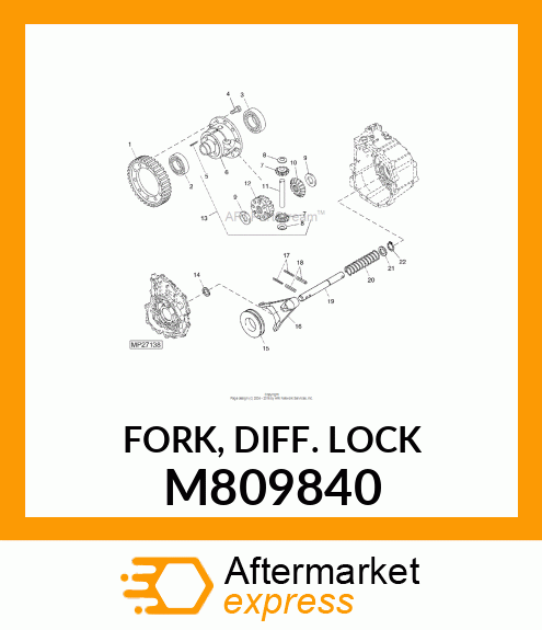 FORK, DIFF. LOCK M809840