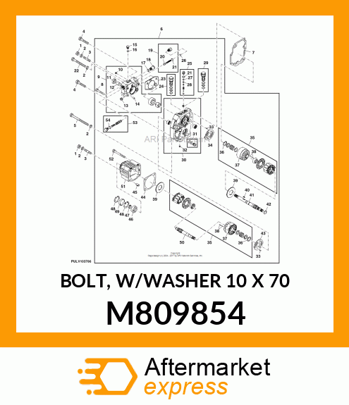 BOLT, W/WASHER 10 X 70 M809854