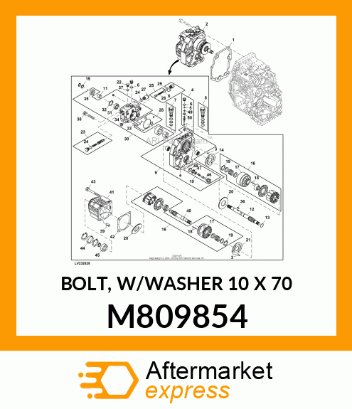 BOLT, W/WASHER 10 X 70 M809854