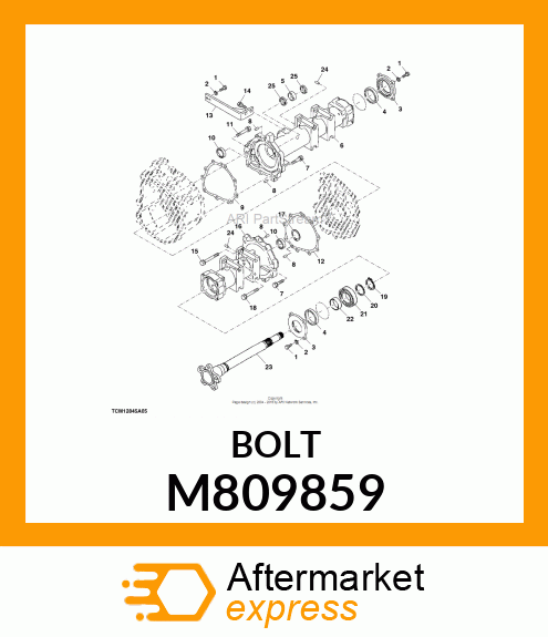 BOLT, W/WASHER 10 X 25 M809859