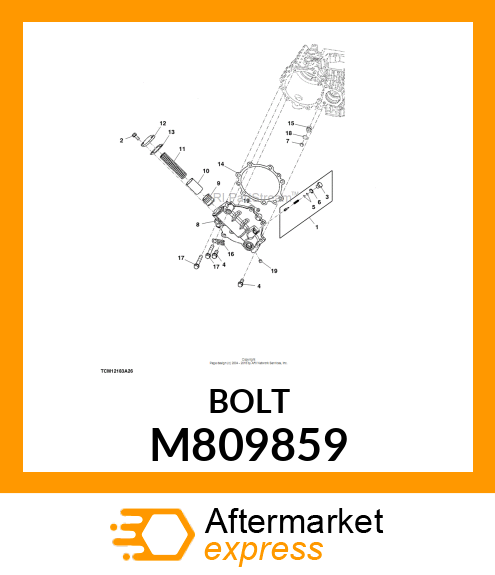 BOLT, W/WASHER 10 X 25 M809859