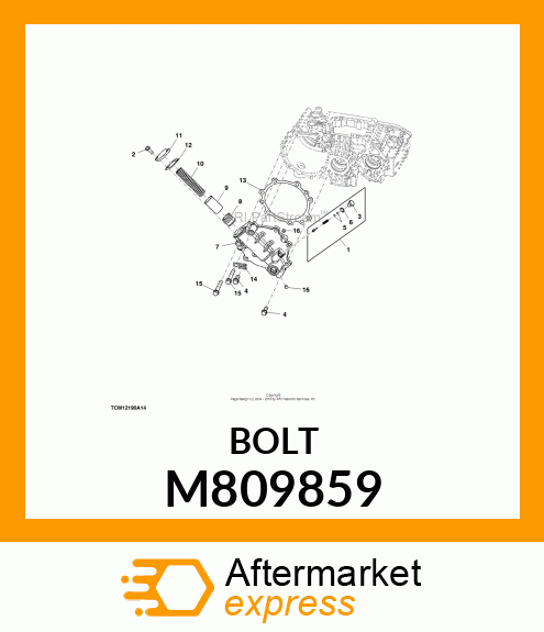 BOLT, W/WASHER 10 X 25 M809859