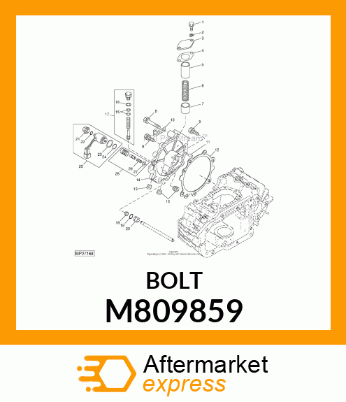 BOLT, W/WASHER 10 X 25 M809859