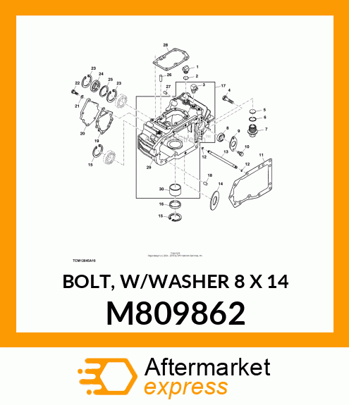 BOLT, W/WASHER 8 X 14 M809862