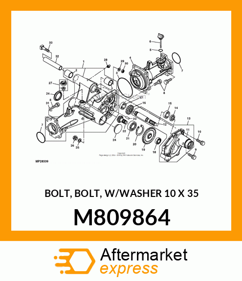 BOLT, BOLT, W/WASHER 10 X 35 M809864