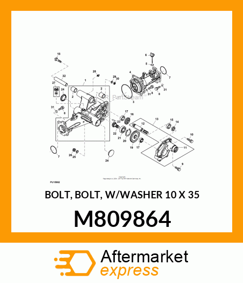 BOLT, BOLT, W/WASHER 10 X 35 M809864