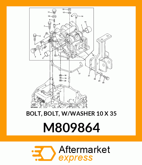 BOLT, BOLT, W/WASHER 10 X 35 M809864