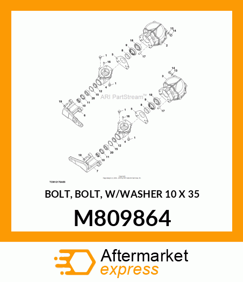 BOLT, BOLT, W/WASHER 10 X 35 M809864