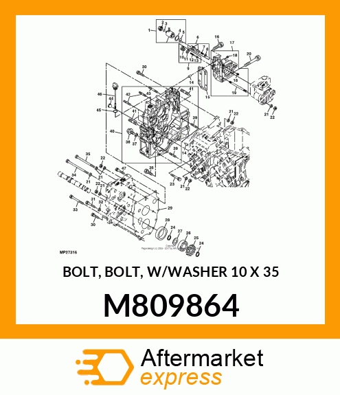 BOLT, BOLT, W/WASHER 10 X 35 M809864