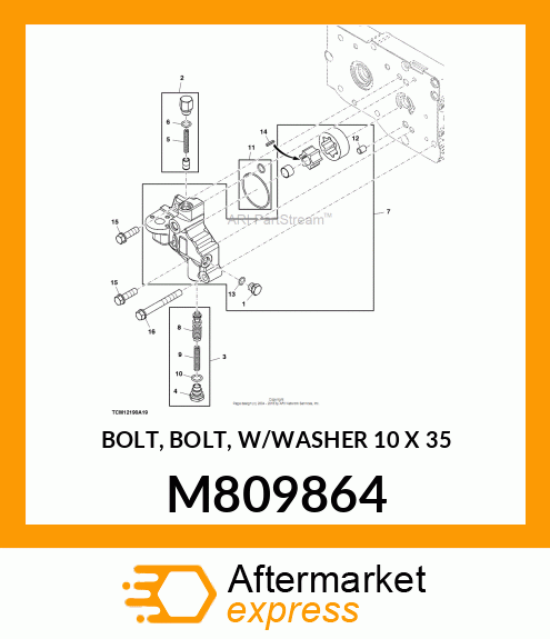 BOLT, BOLT, W/WASHER 10 X 35 M809864