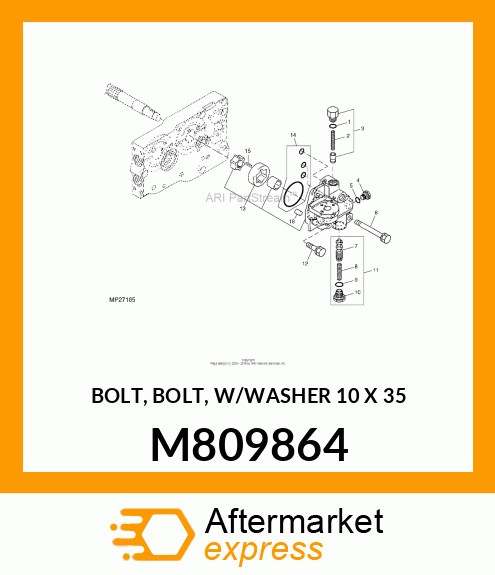 BOLT, BOLT, W/WASHER 10 X 35 M809864