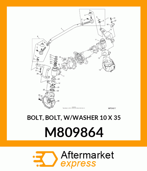 BOLT, BOLT, W/WASHER 10 X 35 M809864