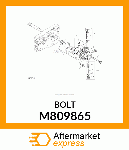 BOLT, W/WASHER 10 X 90 M809865