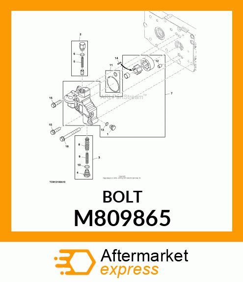 BOLT, W/WASHER 10 X 90 M809865