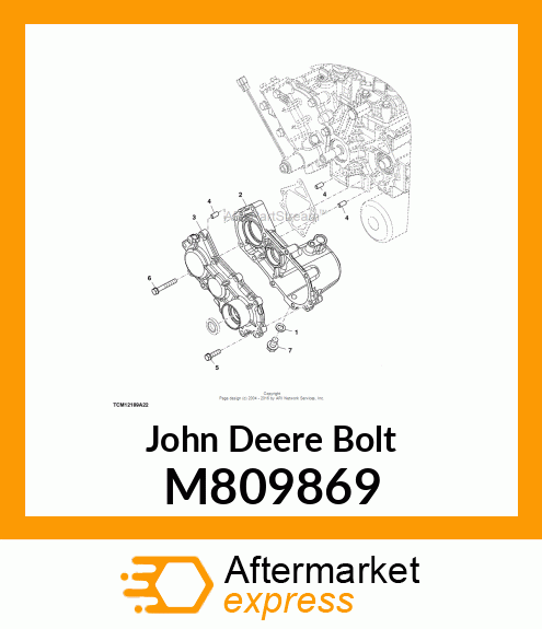 BOLT, BOLT, W/WASHER 8 X 55 M809869