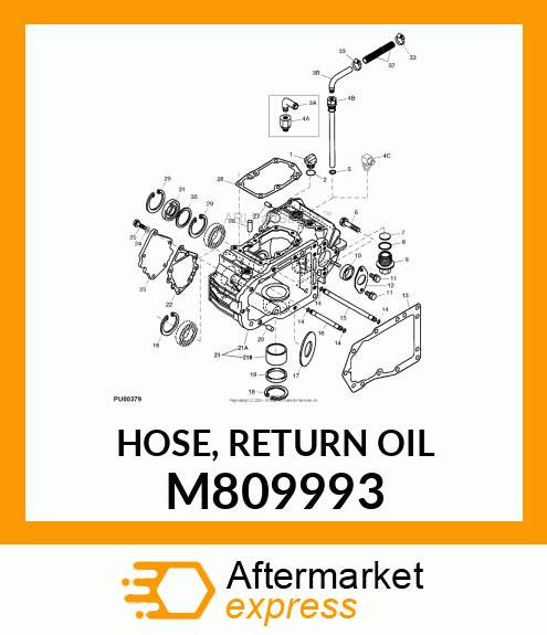 HOSE, RETURN OIL M809993