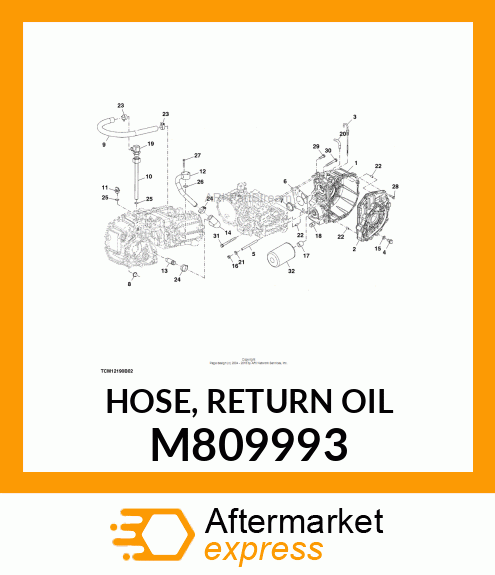 HOSE, RETURN OIL M809993