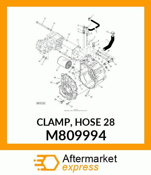 CLAMP, HOSE 28 M809994