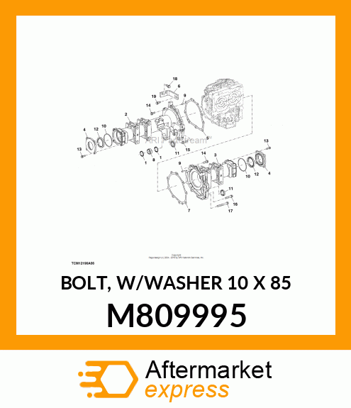 BOLT, W/WASHER 10 X 85 M809995