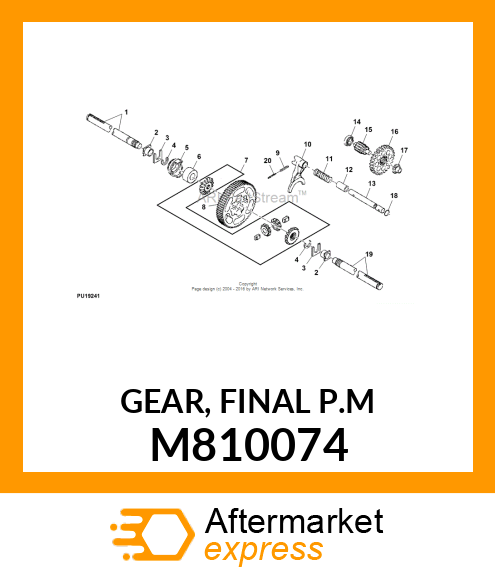 GEAR, FINAL P.M M810074