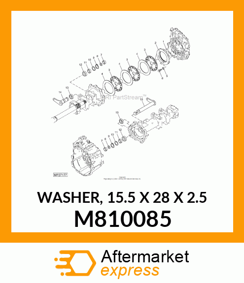 WASHER, 15.5 X 28 X 2.5 M810085