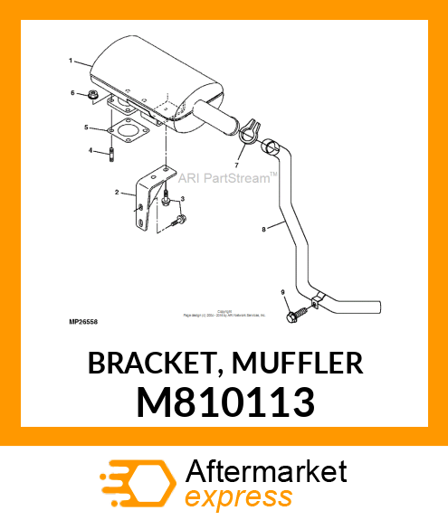 BRACKET, MUFFLER M810113