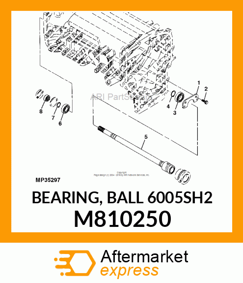 BEARING, BALL 6005SH2 M810250