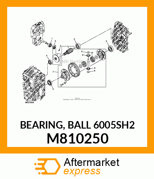 BEARING, BALL 6005SH2 M810250