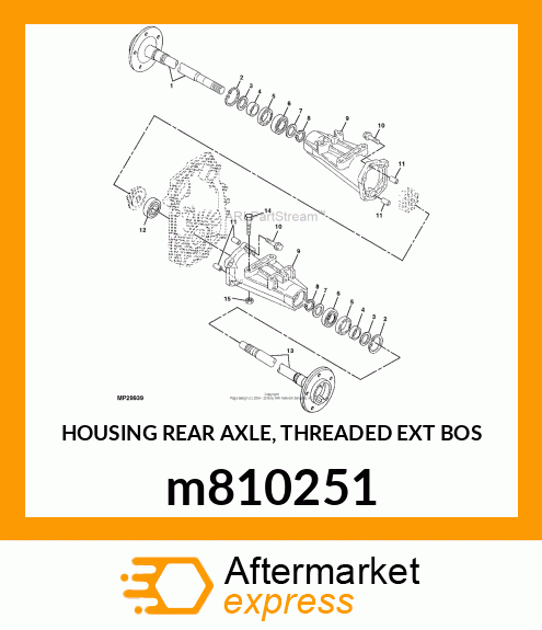 HOUSING REAR AXLE, THREADED EXT BOS m810251