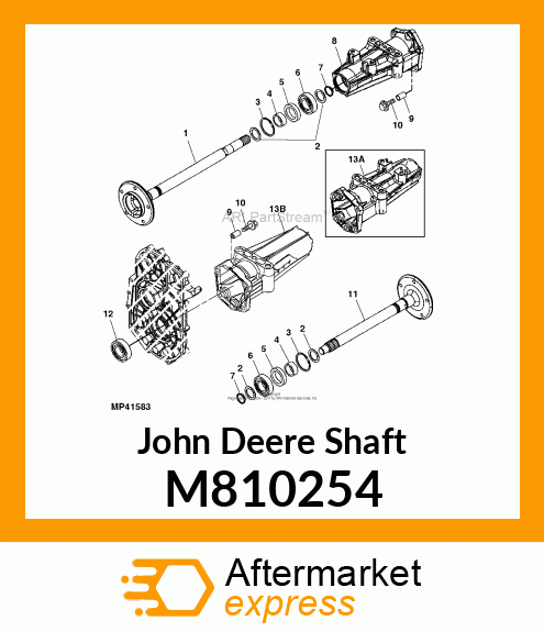 SHAFT, RH REAR AXLE M810254