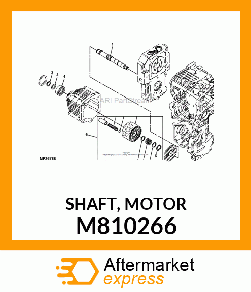 SHAFT, SHAFT, MOTOR M810266