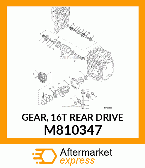 GEAR, 16T REAR DRIVE M810347