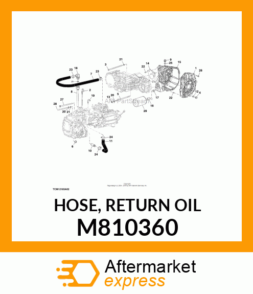 HOSE, RETURN OIL M810360