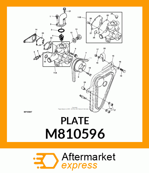 PLATE, WATER PUMP M810596