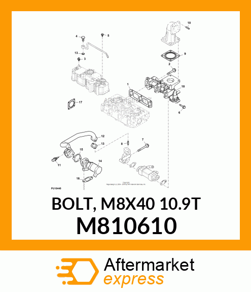 BOLT, M8X40 10.9T M810610