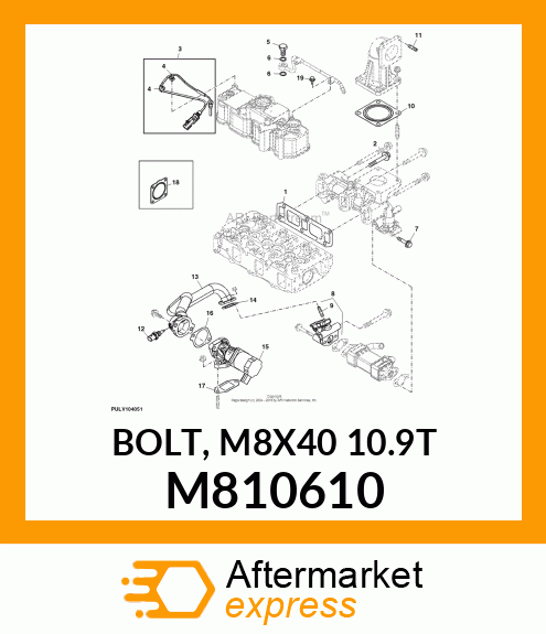 BOLT, M8X40 10.9T M810610