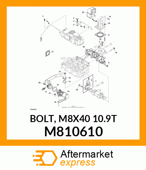 BOLT, M8X40 10.9T M810610